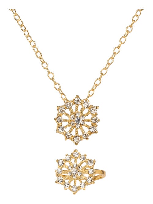 Conjunto de collar y anillo con pedrería en forma de copo de nieve | Great Pretenders - Kiabi