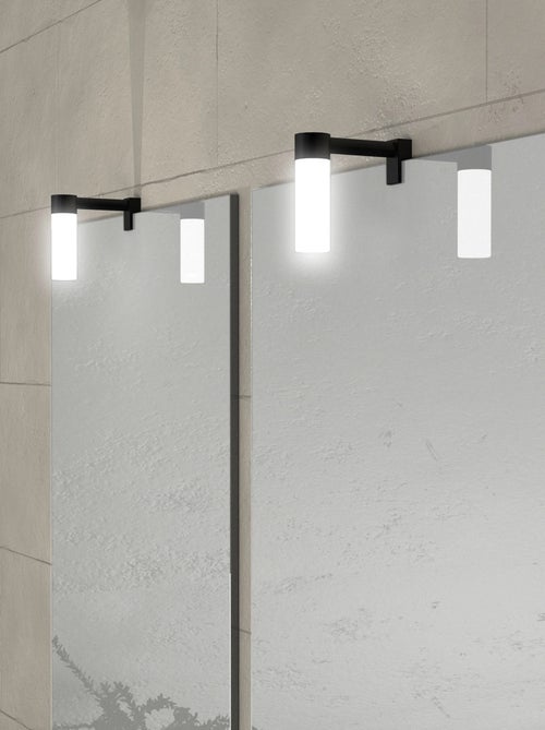 Conjunto de cuarto de baño con 2 lavabos redondos y 2 espejos rectangulares LED - Kiabi