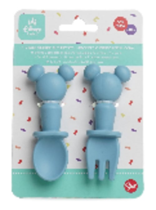 Conjunto de cubiertos de silicona Disney Baby Mickey, Thermobaby 2 piezas - Kiabi