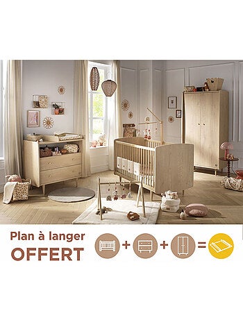 Conjunto de dormitorio infantil evolutivo >: cama de 140 x 70 evolutiva, - sauthon