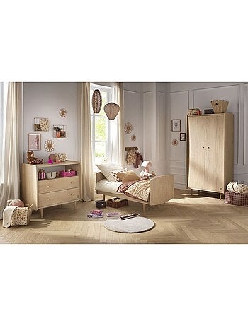 Conjunto de dormitorio infantil evolutivo >: cama de 140 x 70 evolutiva, - sauthon