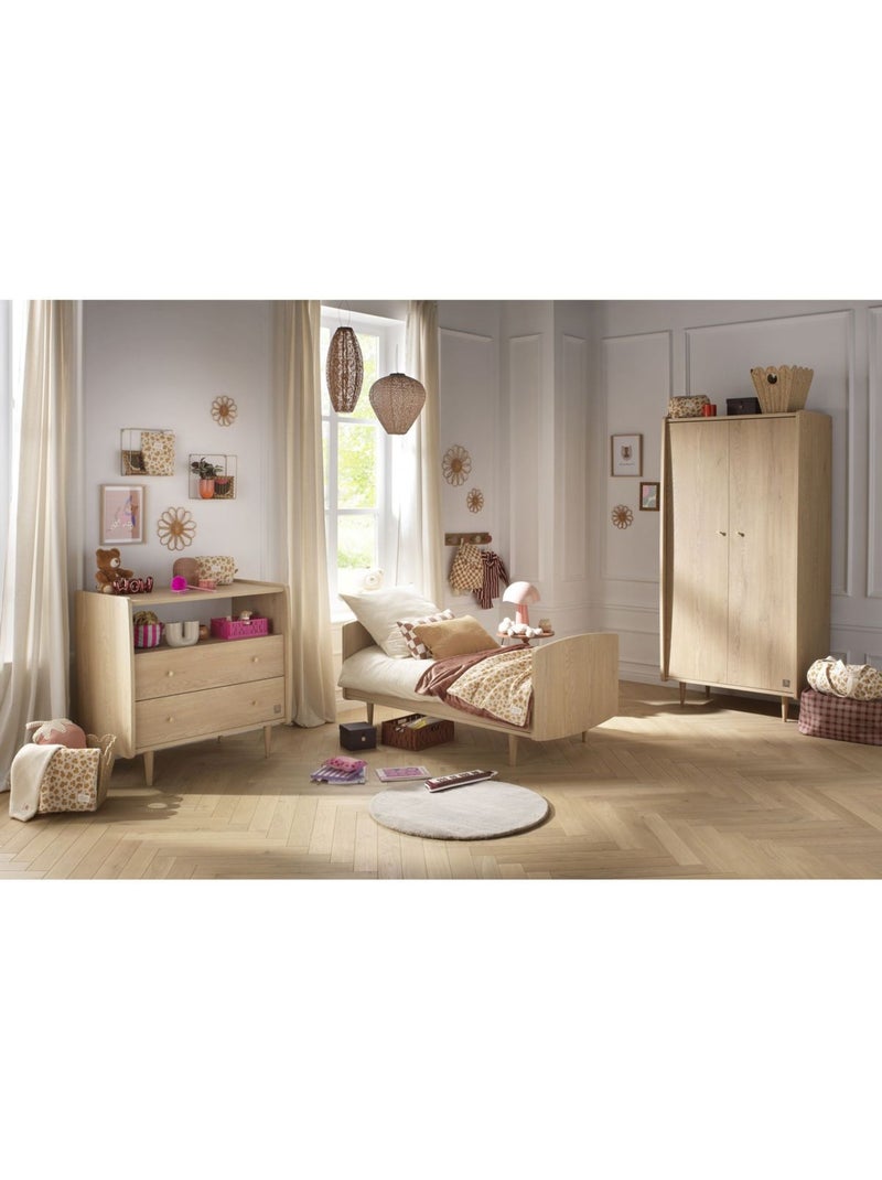 Conjunto de dormitorio infantil evolutivo >: cama de 140 x 70 evolutiva, - sauthon Marrón - Kiabi
