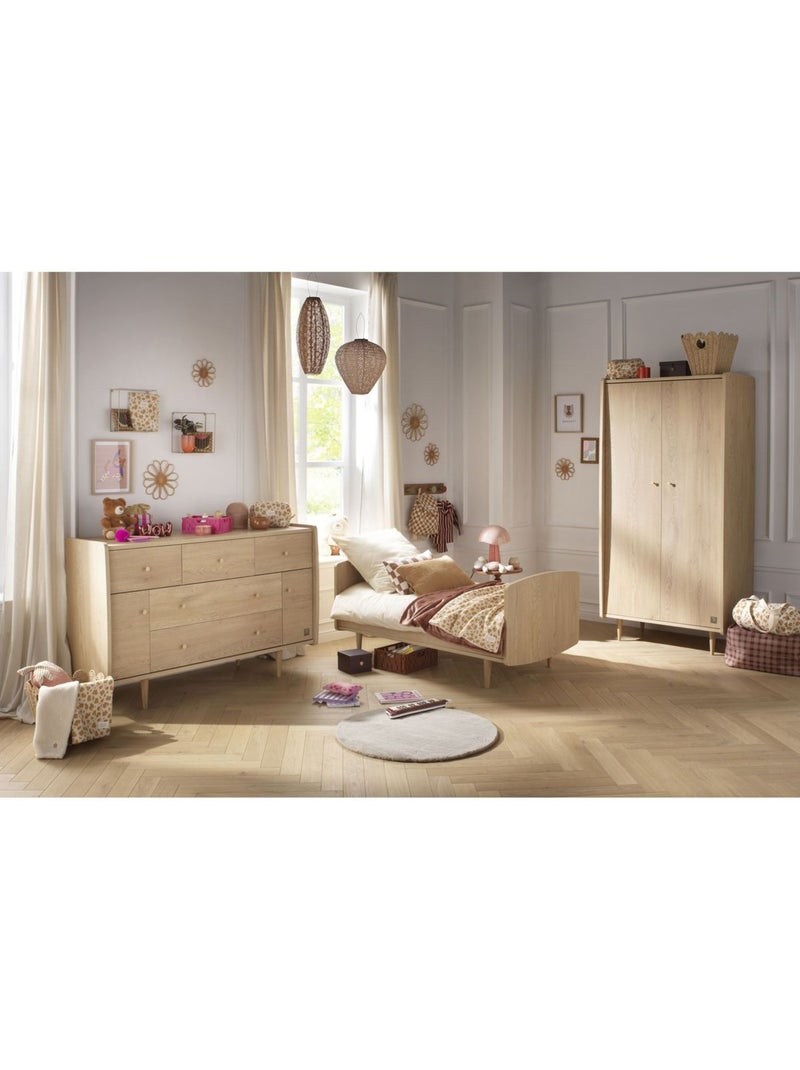 Conjunto de dormitorio infantil evolutivo >: cama de 140 x 70 evolutiva, - sauthon Marrón - Kiabi