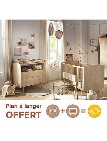 Conjunto de dormitorio infantil evolutivo >, cama evolutiva de 140 x 70 y - sauthon