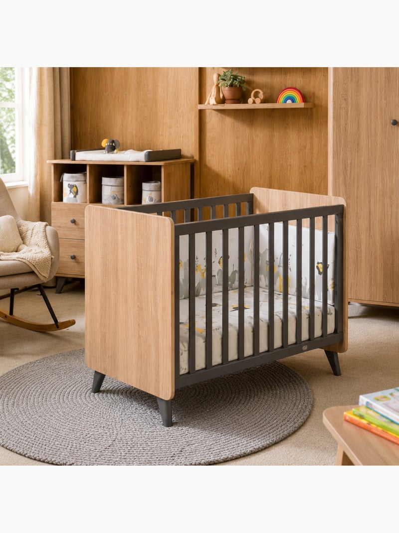 Conjunto de dormitorio para bebé >: cuna de 60 x 120, cambiador con 2 cajones y - SAUTHON Gris marrón - Kiabi
