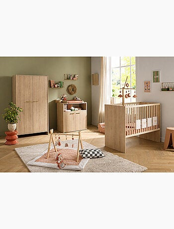 Conjunto de dormitorio para bebé >: cuna de 60 x 120 evolutiva, cambiador de dos - SAUTHON