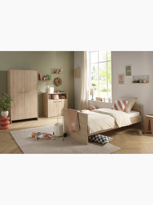 Conjunto de dormitorio para bebé >: cuna de 60 x 120 evolutiva, cambiador de dos - SAUTHON - Kiabi