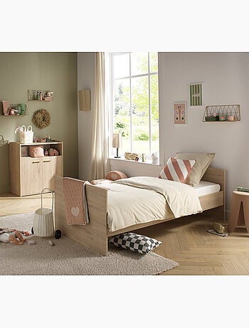Conjunto de dormitorio para bebé: Cuna de 60 x 120 evolutiva y cambiador de dos puertas - SAUTHON