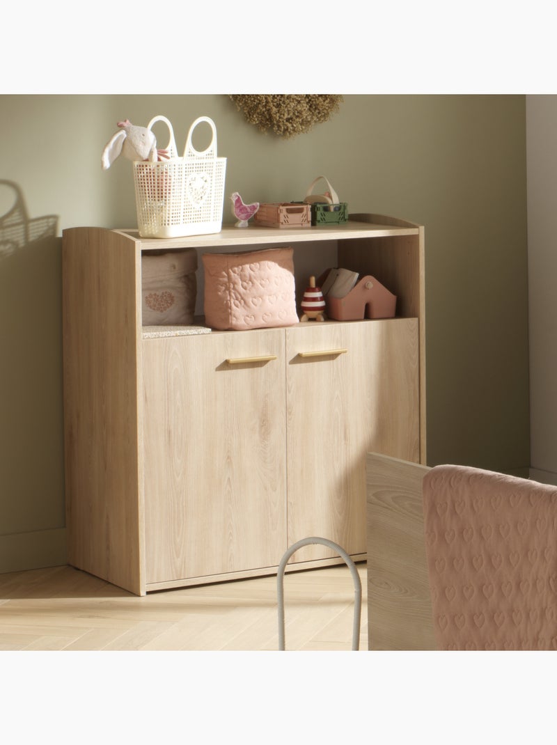 Conjunto de dormitorio para bebé: Cuna de 60 x 120 evolutiva y cambiador de dos puertas - SAUTHON Marrón - Kiabi