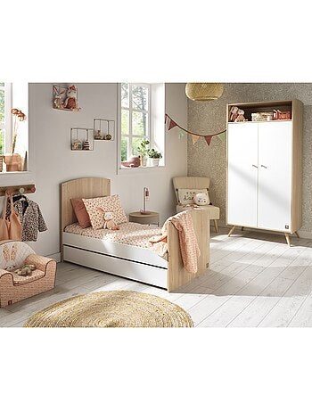 Conjunto de dormitorio para bebé >: cuna evolutiva de 70 x 140, cambiador con 3 - SAUTHON