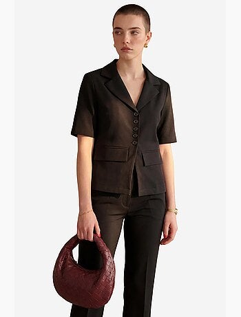 Conjunto de dos piezas a medida con cuello de chaqueta my fashion