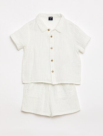 Conjunto de dos piezas camisa + pantalón corto