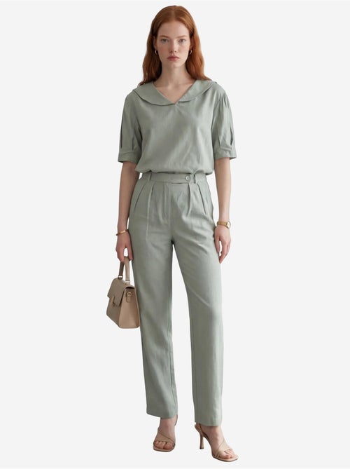 Conjunto de dos piezas con botones y cuello chal de mi moda my fashion - Kiabi Conjunto de dos piezas con botones y cuello chal de mi moda my fashion - Kiabi