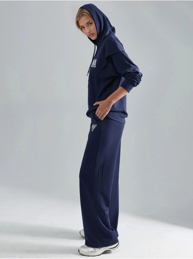 Conjunto de dos piezas con capucha bordada hiccup Azul marino - Kiabi