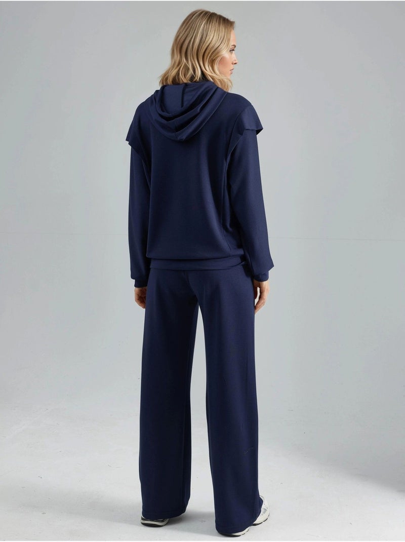 Conjunto de dos piezas con capucha bordada hiccup Azul marino - Kiabi