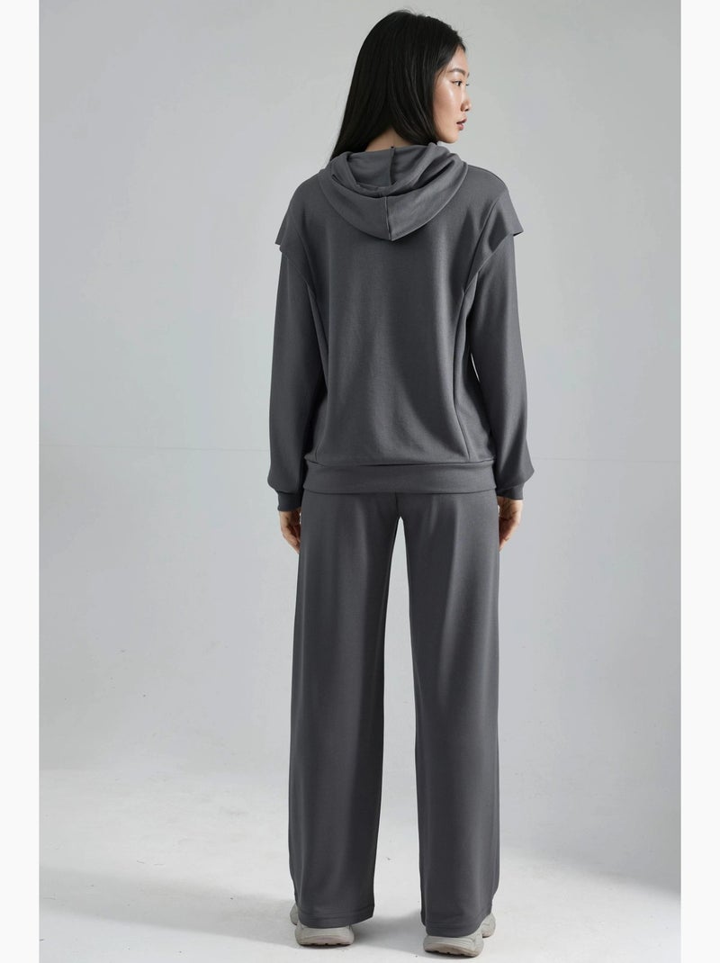 Conjunto de dos piezas con capucha bordada hiccup Gris - Kiabi