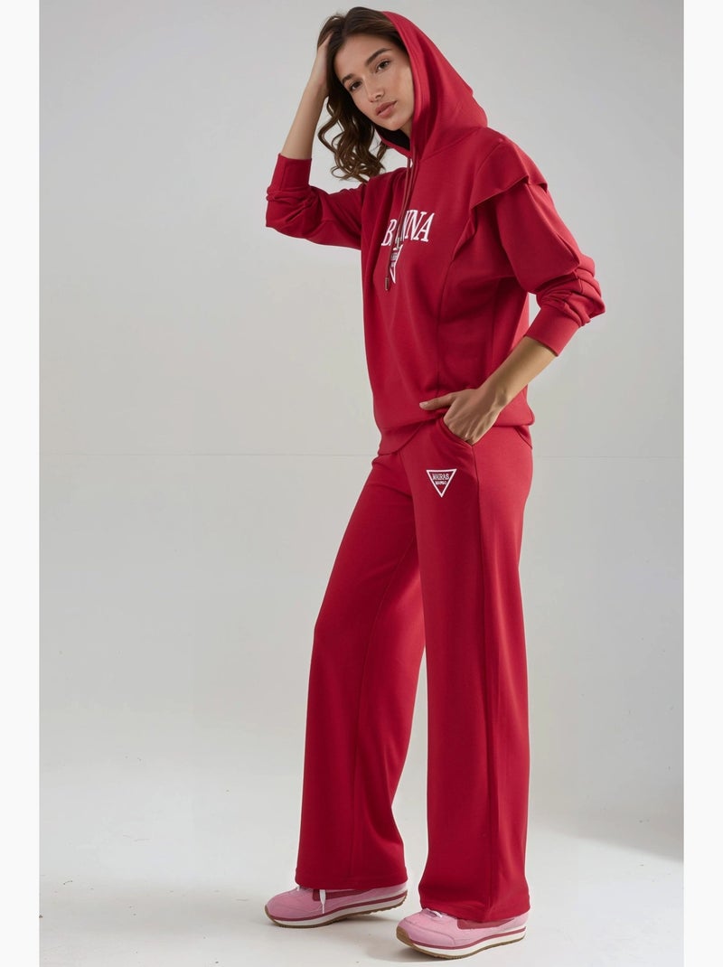 Conjunto de dos piezas con capucha bordada hiccup Rojo - Kiabi