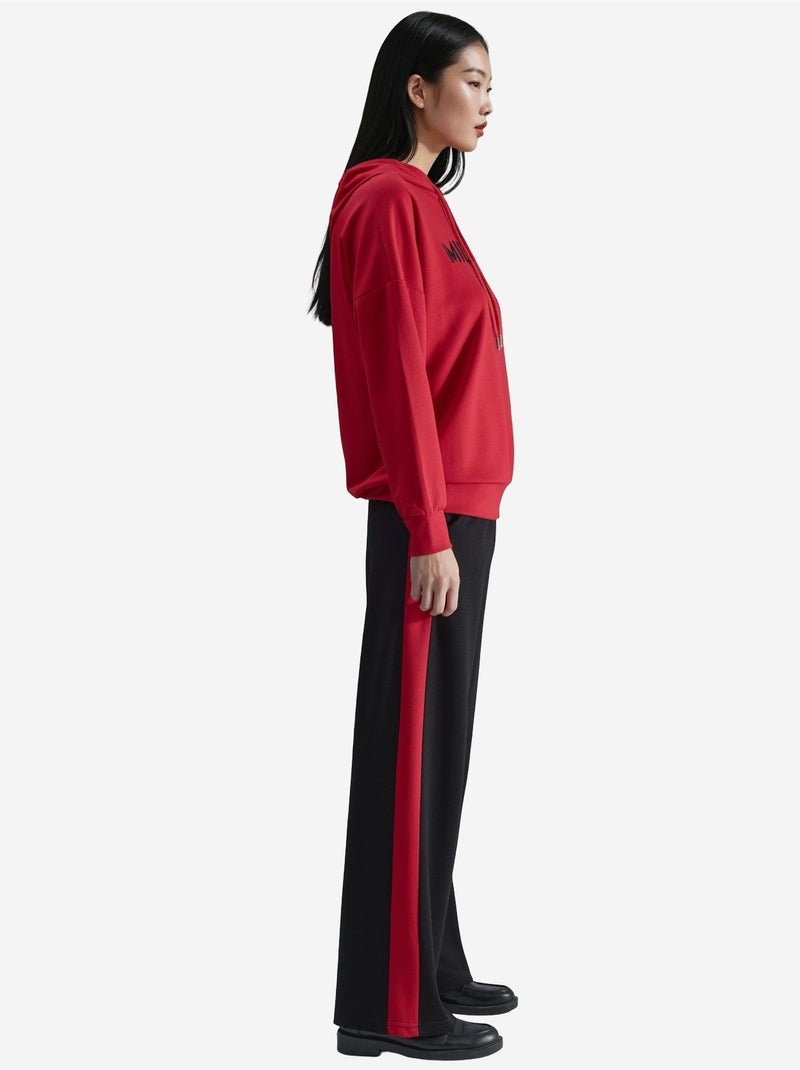 Conjunto de dos piezas con capucha, bordado, pierna larga y ancha hiccup Rojo - Kiabi