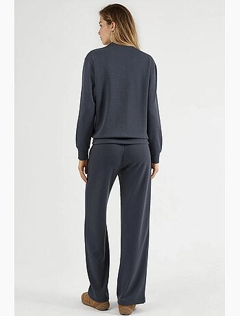 Conjunto de dos piezas con capucha, cintura alta y pierna ancha hiccup