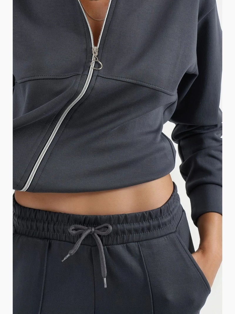 Conjunto de dos piezas con capucha, cintura alta y pierna ancha hiccup Gris - Kiabi