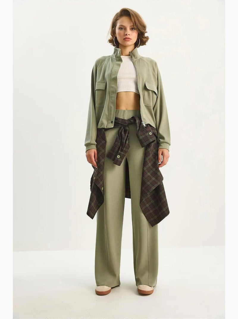 Conjunto de dos piezas con capucha, manga larga y cordón ajustable lucci Verde menta - Kiabi