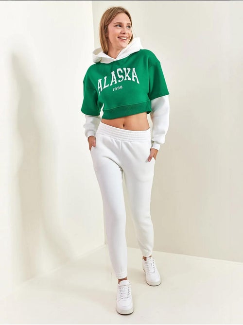 Conjunto de dos piezas con capucha y estampado cepillado de hilo lucci - Kiabi Conjunto de dos piezas con capucha y estampado cepillado de hilo lucci - Kiabi