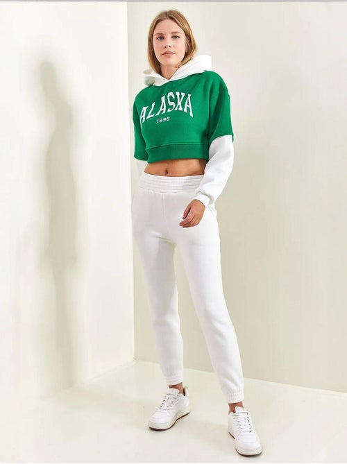 Conjunto de dos piezas con capucha y estampado cepillado de hilo lucci - Kiabi Conjunto de dos piezas con capucha y estampado cepillado de hilo lucci - Kiabi