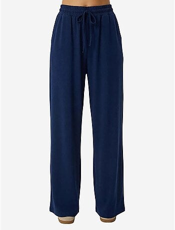 Conjunto de dos piezas con chaqueta con detalle de bolsillo y pantalón de pierna ancha istanbul