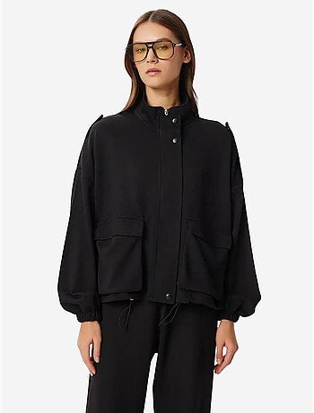 Conjunto de dos piezas con chaqueta con detalle de bolsillo y pantalón de pierna ancha istanbul