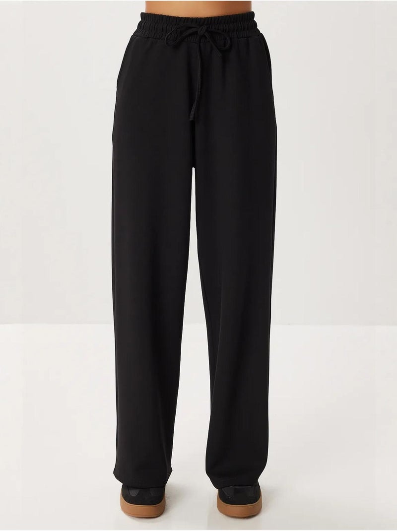 Conjunto de dos piezas con chaqueta con detalle de bolsillo y pantalón de pierna ancha istanbul Negro - Kiabi