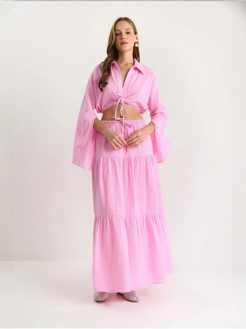 Conjunto de dos piezas con cintura alta y volantes lucci - Kiabi