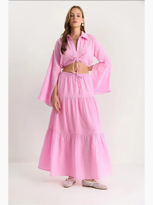 Conjunto de dos piezas con cintura alta y volantes lucci - Kiabi