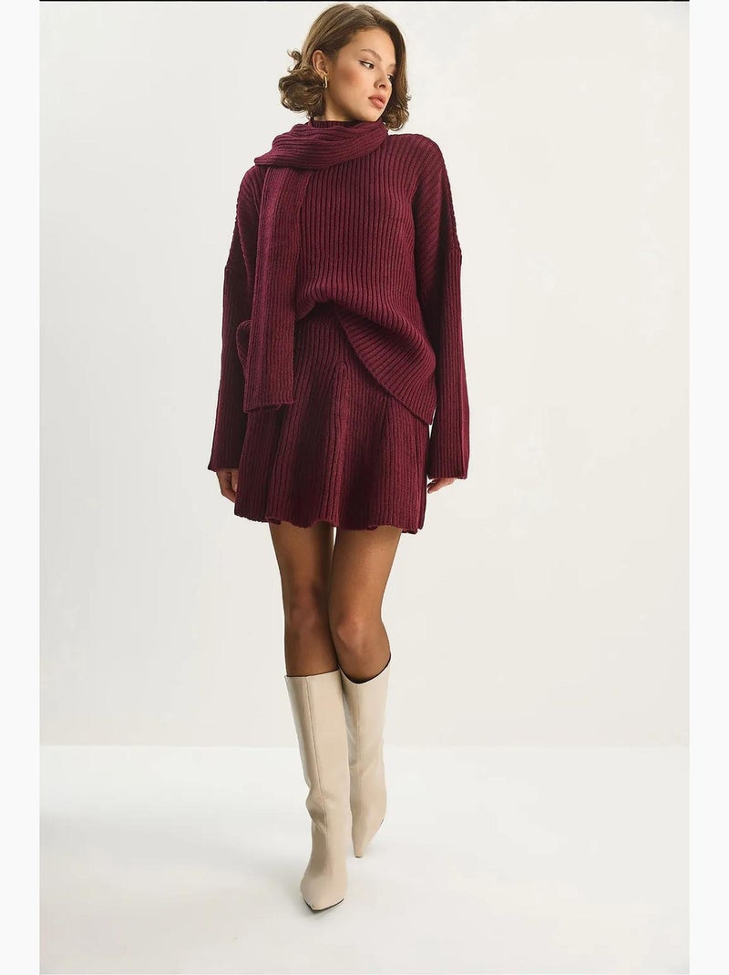 Conjunto de dos piezas con cuello chal y diseño sin cierre lucci Rojo burdeos - Kiabi