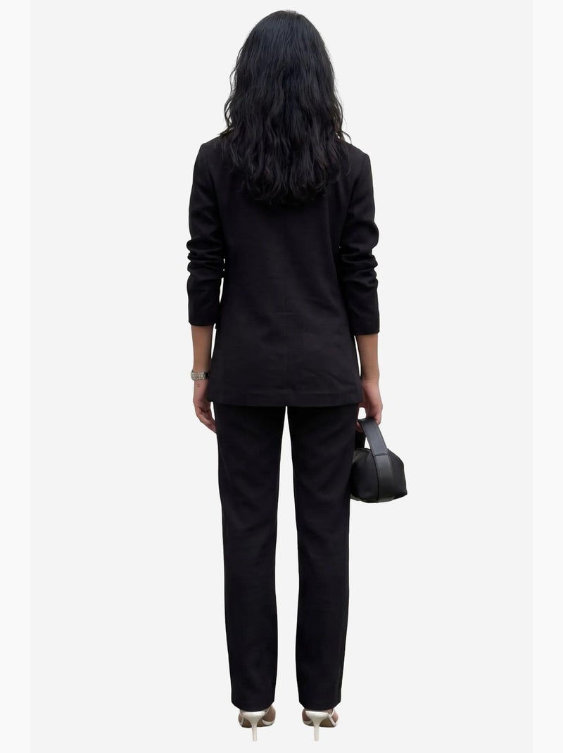 Conjunto de dos piezas con cuello de chaqueta abotonado my fashion Negro - Kiabi