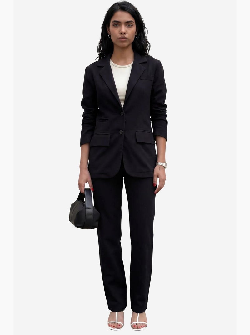 Conjunto de dos piezas con cuello de chaqueta abotonado my fashion Negro - Kiabi