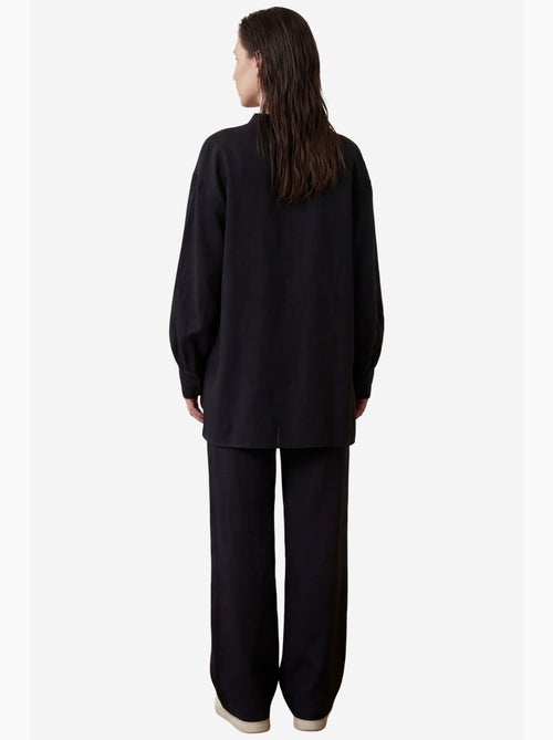 Conjunto de dos piezas con cuello en v y pierna ancha abotonado de my fashion - Kiabi