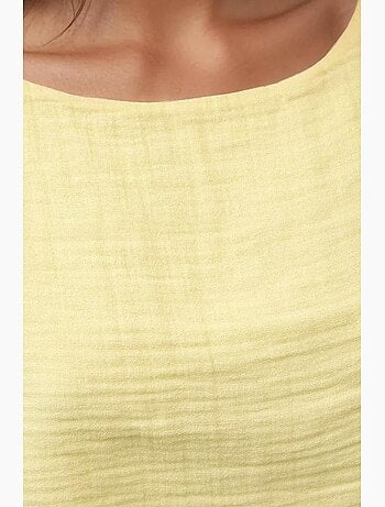 Conjunto de dos piezas con cuello redondo y cintura alta hiccup