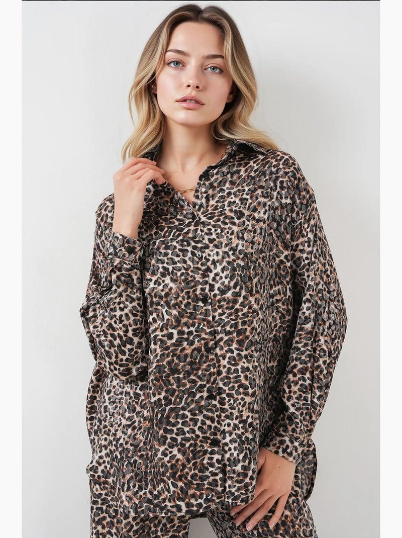 Conjunto de dos piezas con estampado de leopardo bdart Camel - Kiabi
