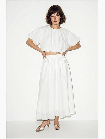 Conjunto de dos piezas de blusa y falda maxi lucci