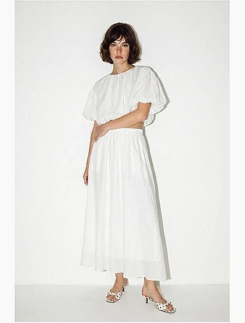 Conjunto de dos piezas de blusa y falda maxi lucci