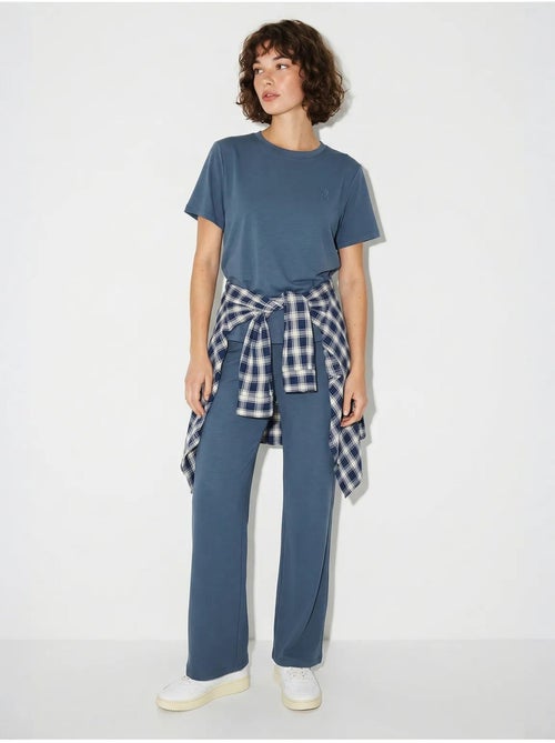 Conjunto de dos piezas de camiseta y pantalón de pernera ancha lucci - Kiabi Conjunto de dos piezas de camiseta y pantalón de pernera ancha lucci - Kiabi