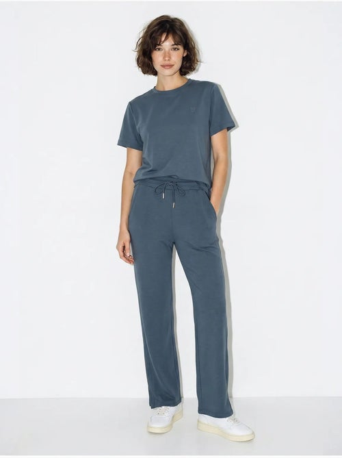 Conjunto de dos piezas de camiseta y pantalón de pernera ancha lucci - Kiabi Conjunto de dos piezas de camiseta y pantalón de pernera ancha lucci - Kiabi