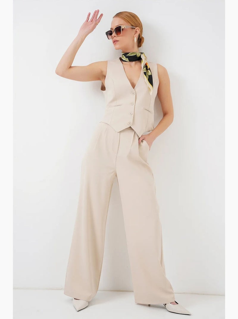 Conjunto de dos piezas de chaleco y pantalón bdart Crema - Kiabi