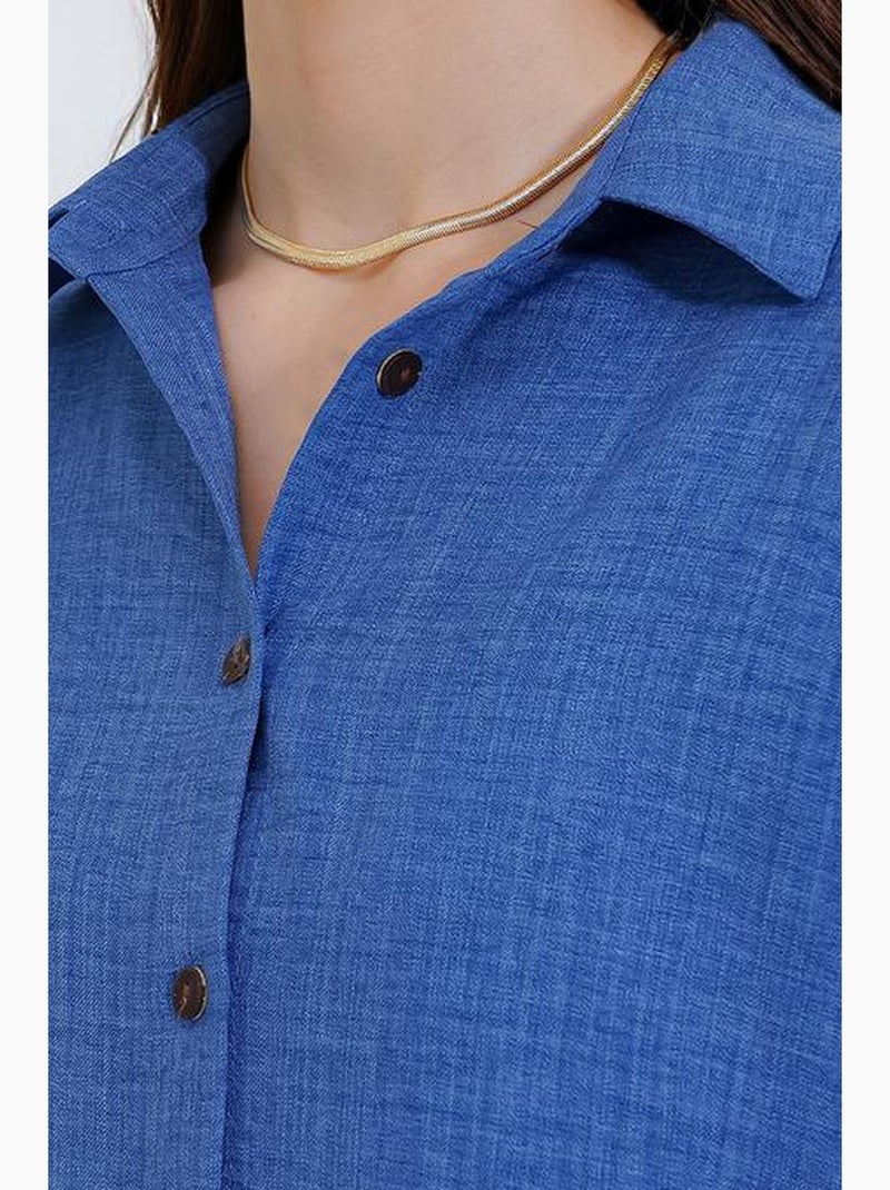 Conjunto de dos piezas de lino bdart Azul zafiro - Kiabi
