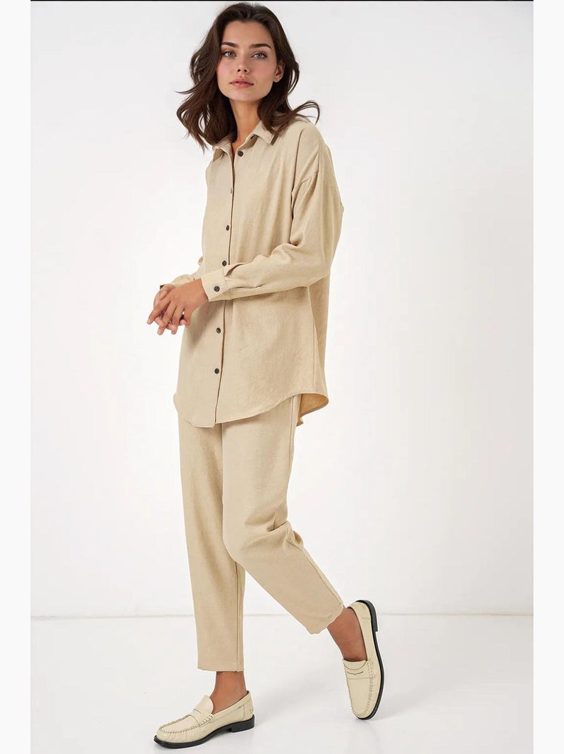 Conjunto de dos piezas de lino bdart Beige natural - Kiabi