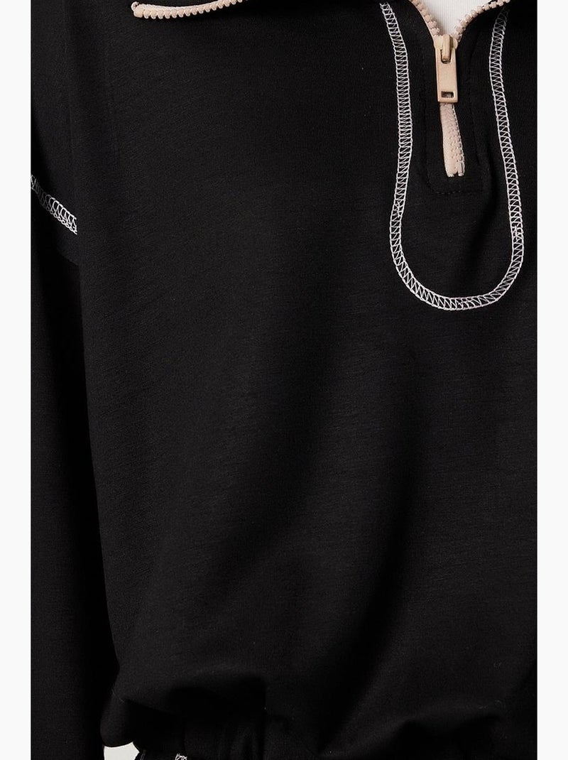 Conjunto de dos piezas de manga larga con cuello y cremallera de estambul istanbul Negro - Kiabi