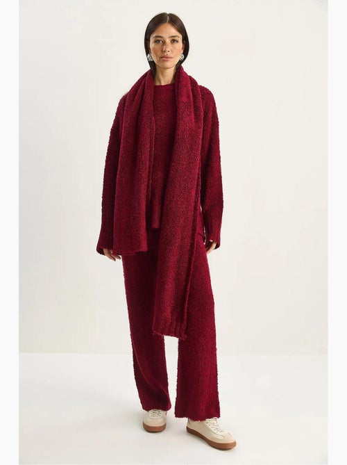 Conjunto de dos piezas de punto acanalado extragrande con pantalones de cintura alta lucci - Kiabi