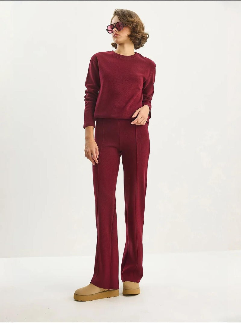 Conjunto de dos piezas de punto acanalado lucci Rojo cachemira - Kiabi