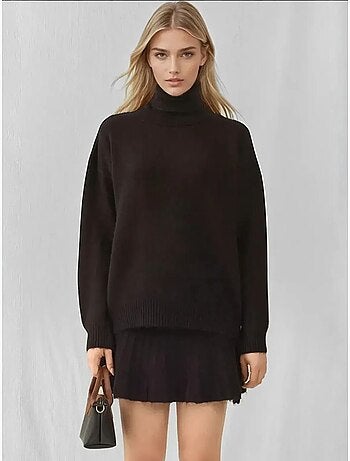 Conjunto de dos piezas de punto con falda y suéter bdart