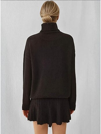 Conjunto de dos piezas de punto con falda y suéter bdart